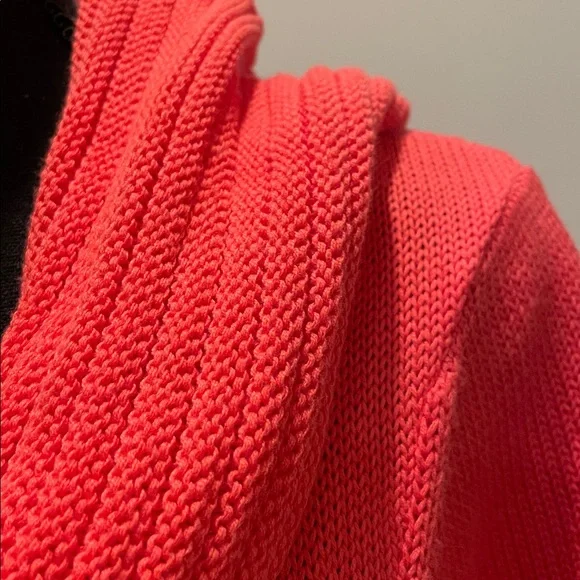 Design History Top Dress Women Size S Coral Soft Knit Cowl Neck Short Sleeves - Picture 2 of 13